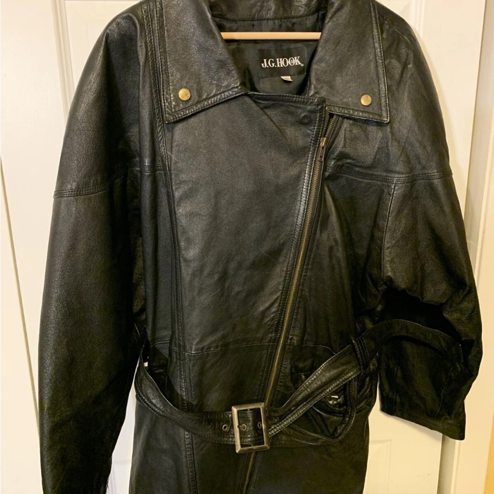 J.G. Hook mens sz 2XL Black‎ Leather Jacket